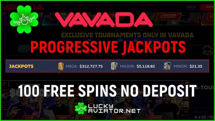 The money value of the progressive jackpots at Vavada Casino is shown in this image.