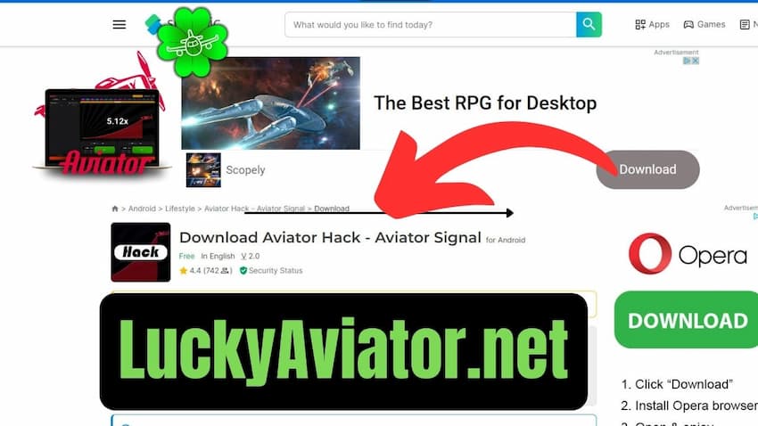 Download Aviator Hack - Aviator Signal a Android APP that helps players make the right decision and win more is pictured.