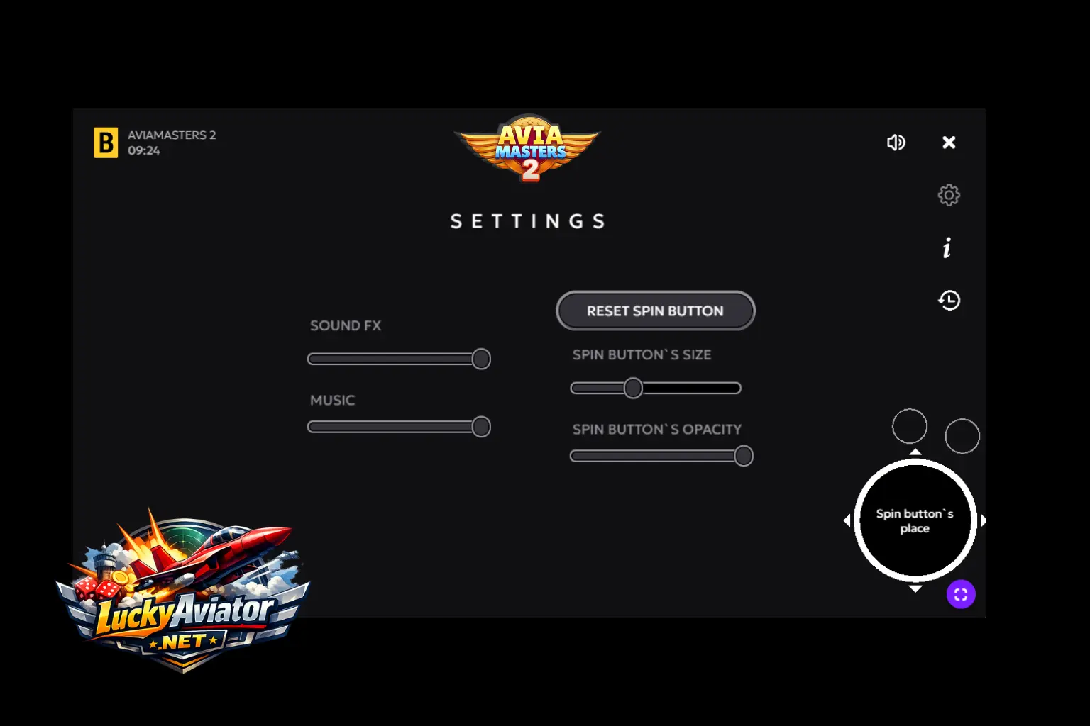 AviaMasters 2 demo mode button highlighted in online casino game lobby search results