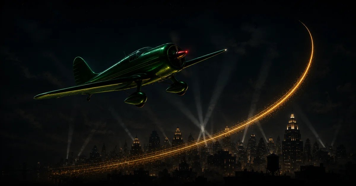 Avion crash game by Lambda Gaming — noir plane over the city